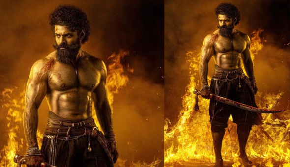 Sai Durgha Tej Impresses with His warrior-like physique in Sambarala Yetigattu