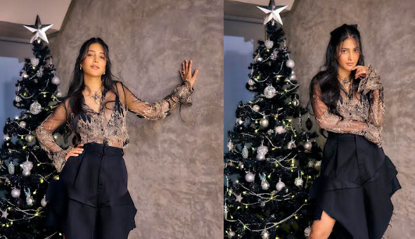 Shruti Haasan Celebrates Christmas in Style with a Goth-Themed Celebration