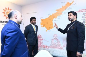 Nara Lokesh met Bharat Forge Vice Chairman