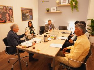 Chandrababu & Lokesh Meets Bill Gates in Davos