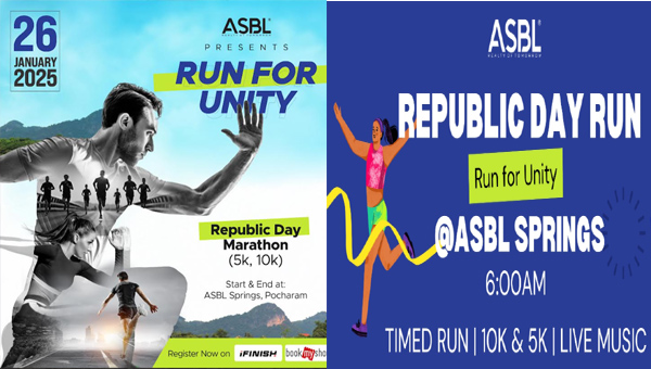 ASBL Springs Presents “Run for Unity” Republic Day Marathon at Pocharam