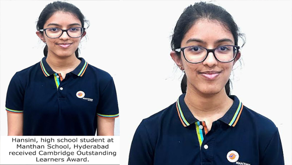 Hyderabad Student Receives Cambridge Outstanding Learners Award