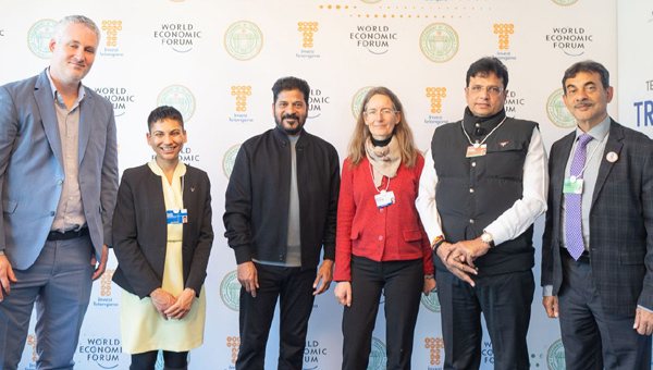 Nicole Schwab and Florian Vernaz Meet Telangana CM Revanth Reddy