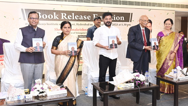 CM Revanth Reddy unveiled book “Life of a Karma Yogi”