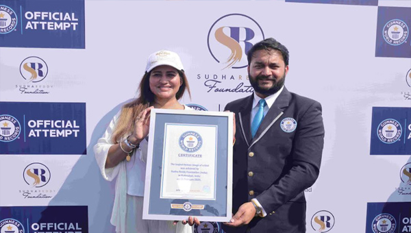 Massive Human Dove Formation by Sudha Reddy Foundation Sets New Guinness World Record for Peace