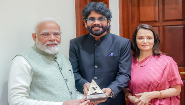 Actor Nagarjuna meets PM Modi, Gifts Book on Legendary ANR