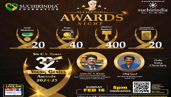 Suchirindia Foundation to Host Grand Sir CV Raman Young Genius Awards