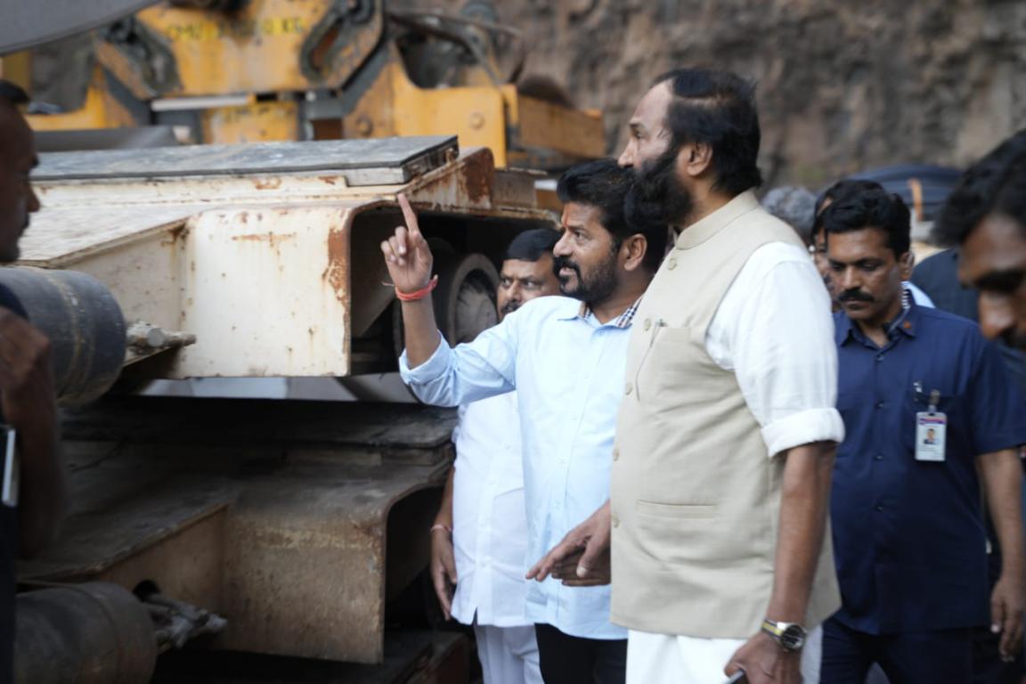 CM Revanth Reddy at SLBC Tunnel