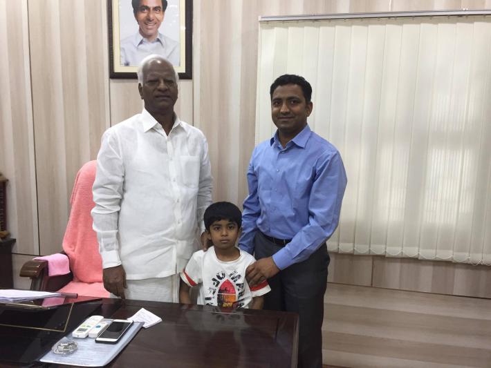 Vedansh met Hon’ble Minister for Education