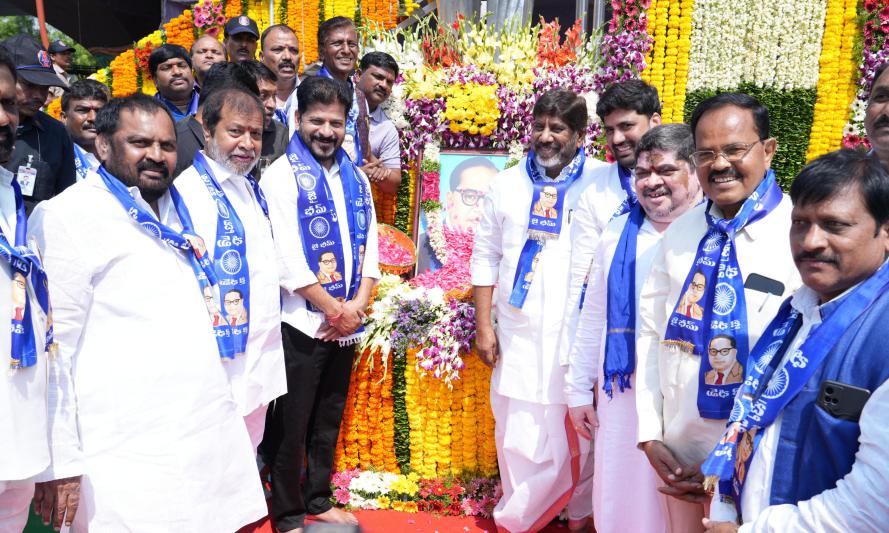 CM Revanth Reddy pays Tribute to Dr. BR Ambedkar