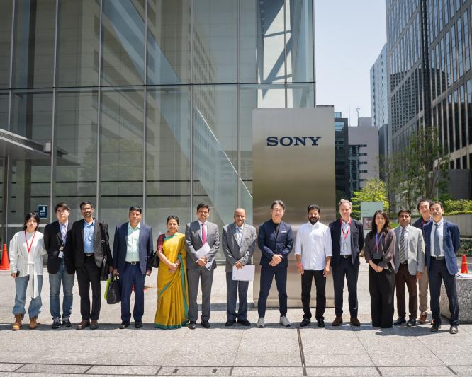 TelanganaRising Delegation visits Sony Headquarters