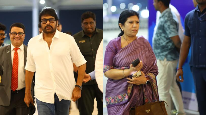 Megastar Chiranjeevi and Smt. Surekha Rush to Singapore