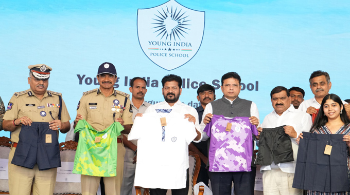CM Revanth Reddy inaugurated Young India Police School at Manchirevula Cm Revanth Reddy Inaugurated Young India Police School At Manchirevula