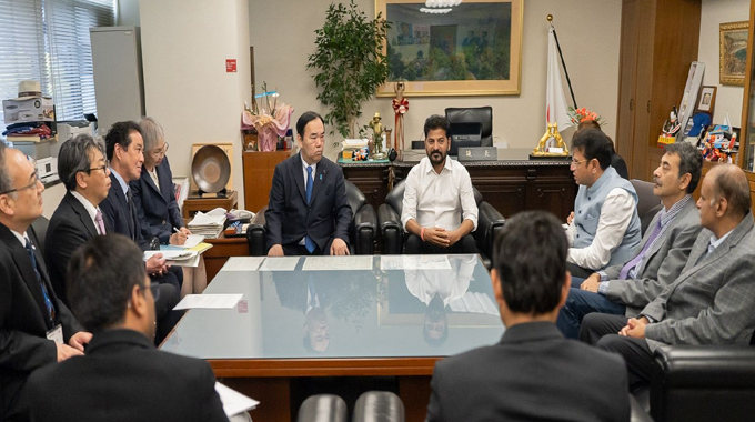 Hiroshima Prefecture (State Government) Vice Governor welcomes CM Revanth Reddy