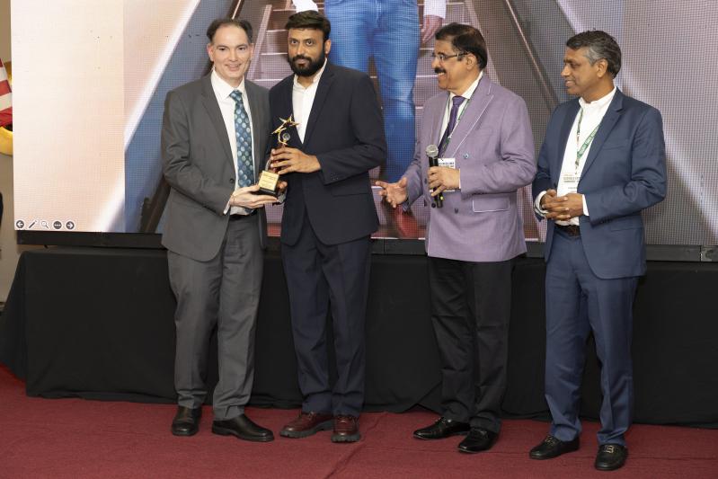 Ujwal Kathala receiving for Rajesh Kalepalli