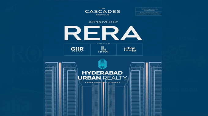 GHR Lakshmi Urbanblocks Infra LLP Receives RERA Registration for Flagship Project ‘The Cascades Neopolis’