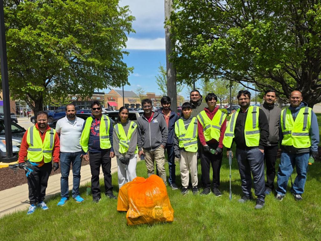Telugu students at NATS Highway Adoption in Chicago