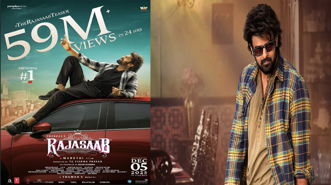 “Raja Saab” Teaser Creates Records with Over 59 Million Views in 24 Hours