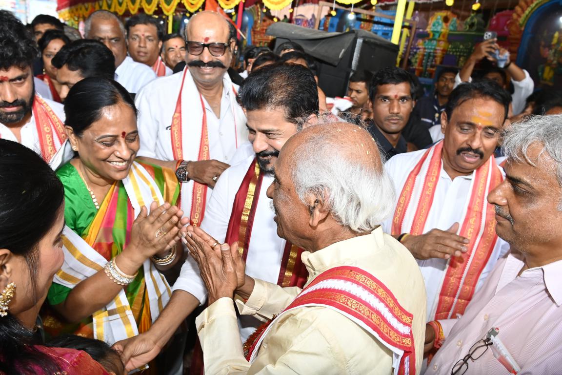 CM Revanth Reddy Offer Prayers at Ujjaini Mahankali Temple