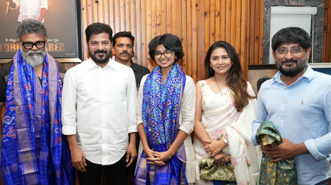Revanth Reddy congratulates Sukrithi Veni on winning the National Award for Best Child Actor
