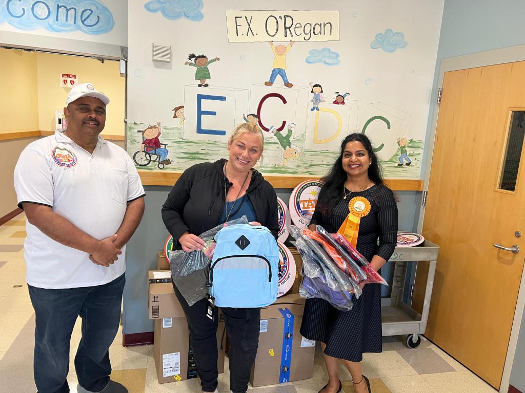 TANA New England Distributes Bags to School Children