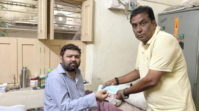Financial Assistance To Ailing Actor Ramachandra By Kadambari Kiran Through Manam Saitam 