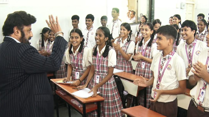 Nandamuri Balakrishna Visits Andhra Education Society School In Mumbai