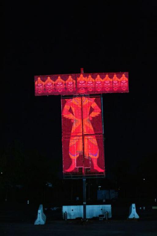 Ravan effigy prior to burning