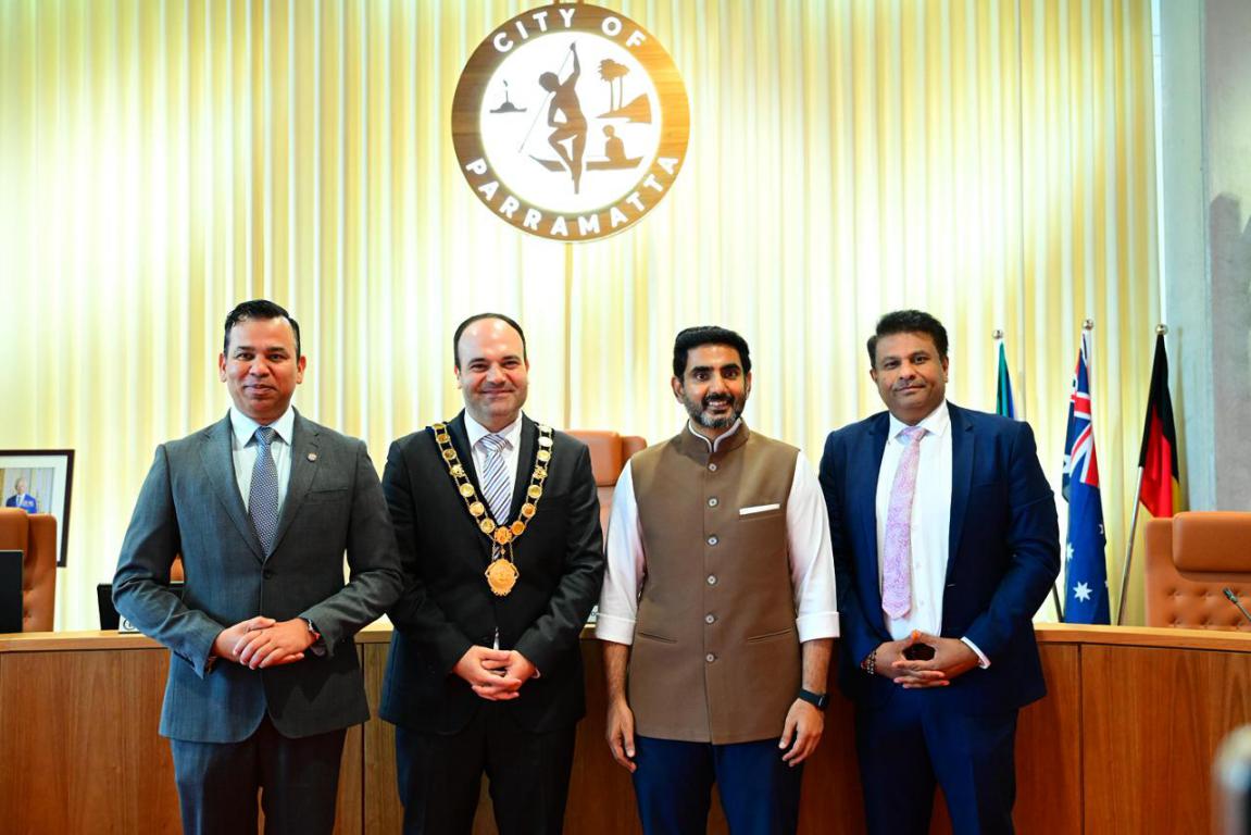 Minister Lokesh meets with Parramatta Lord Mayor Martin Zeiter