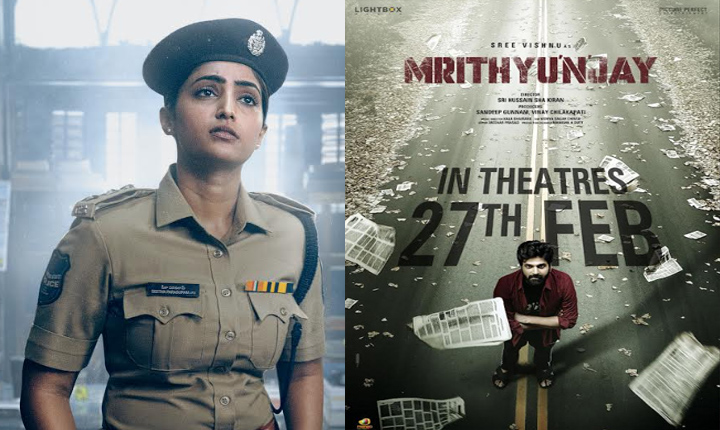 Reba Monica John as IPS Seetha Parasuram in “Mrithyunjay”