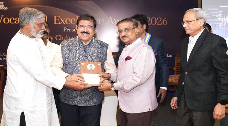 Rotary Club of Hyd East Presented Life Time Achievement Award to CV Subba Row