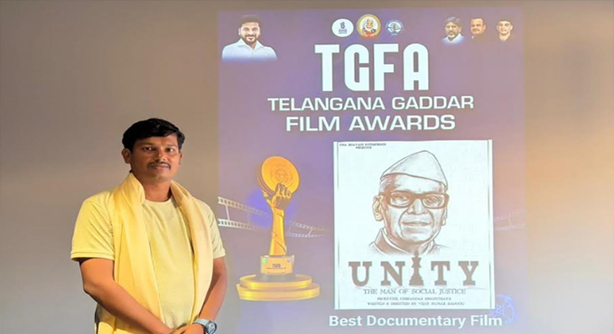 UNITY – The Man of Social Justice’ Wins Prestigious Telangana Gaddar Film Award for Best Documentary