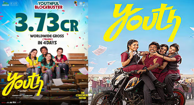 The youthful blockbuster film “Youth” has collected ₹3.73 crores within just 4 days The youthful blockbuster film “Youth” has collected ₹3.73 crores within just 4 days