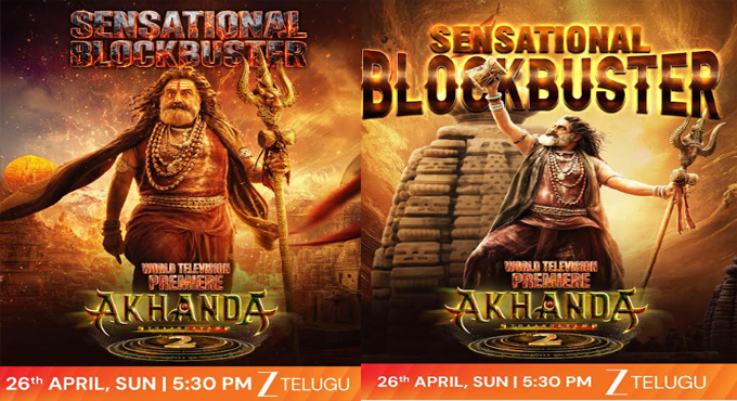 World Television Premiere of ‘Akhanda 2’ on April 26 at 5:30 PM World Television Premiere of ‘Akhanda 2’ on April 26 at 5:30 PM