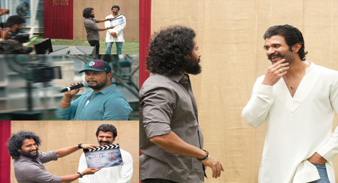 Nani gave the ceremonial clap to officially launch the prestigious film starring Vijay Deverakonda Nani gave the ceremonial clap to officially launch the prestigious film starring Vijay Deverakonda