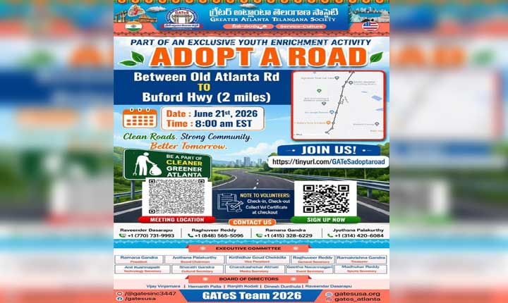 Driving Environmental Change Greater Atlanta Telangana Society Inspires Youth Through Adopt a Road Initiative Driving Environmental Change Greater Atlanta Telangana Society Inspires Youth Through Adopt a Road Initiative