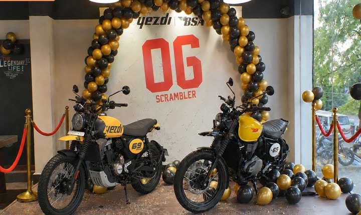 New Yezdi Scrambler 350 And Bsa Scrambler 650 Motorcycles Launch At Hyderabad Dealerships