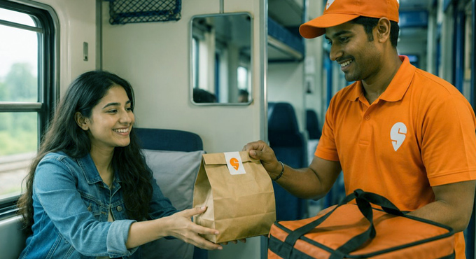 India Eats 4 Lakh Rotis on Trains as Swiggy’s Rail Food Orders Triple in Q1 FY27 India Eats 4 Lakh Rotis On Trains As Swiggys Rail Food Orders Triple In Q1 Fy27