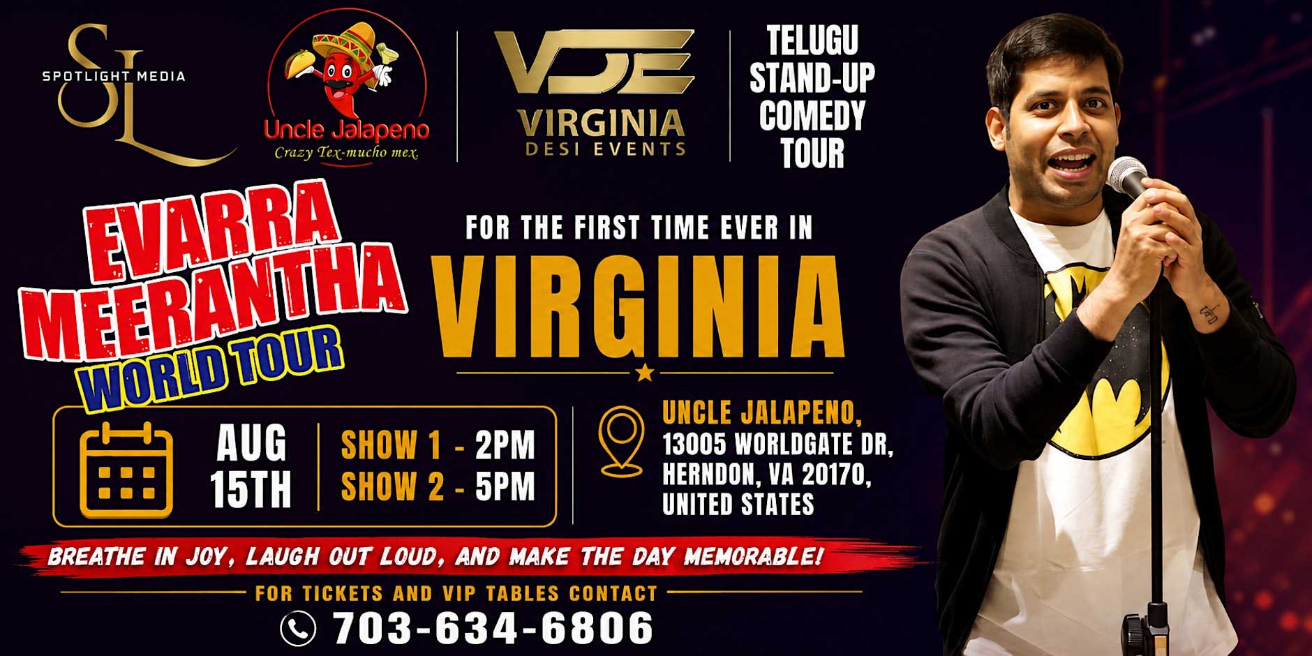 Evarra Meerantha World Tour Brings Telugu Stand Up Comedy To Virginia For The First Time 