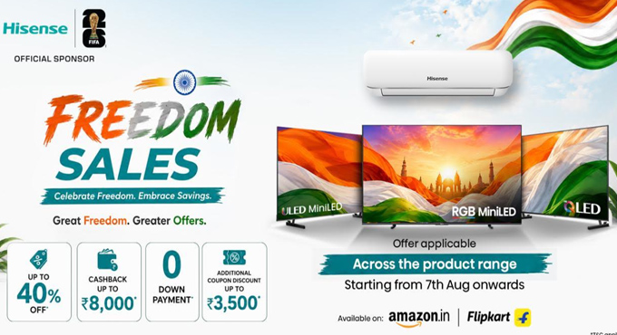 Hisense India and Toshiba Announces Special Independence Day Offers Across Amazon Great Freedom Festival and Flipkart Freedom Sale Hisense India And Toshiba Announces Special Independence Day Offers Across Amazon Great Freedom Festival And Flipkart Freedom Sale