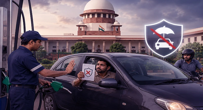 No Insurance, No Fuel: Supreme Court Proposes Linking Fuel Supply With Vehicle Insurance No Insurance No Fuel Supreme Court Proposes Linking Fuel Supply With Vehicle Insurance