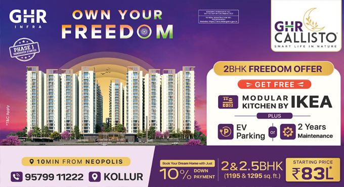 Ghr Infra Launches 2bhk Freedom Offer At Ghr Callisto 