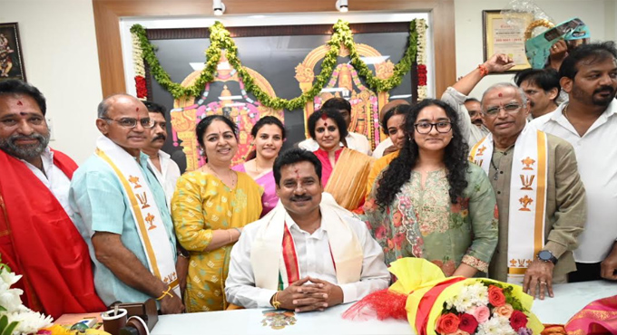 Sreedhar Varma Takes Charge as SVBC Chairman; Nandamuri Family Members and Leaders Attend Ceremony Sreedhar Varma Takes Charge As Svbc Chairman Nandamuri Family Members And Leaders Attend Ceremony