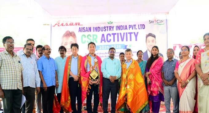 Sri City Based Aisan Industry India Strengthens Infrastructure At Government High School In Mannarpoluru