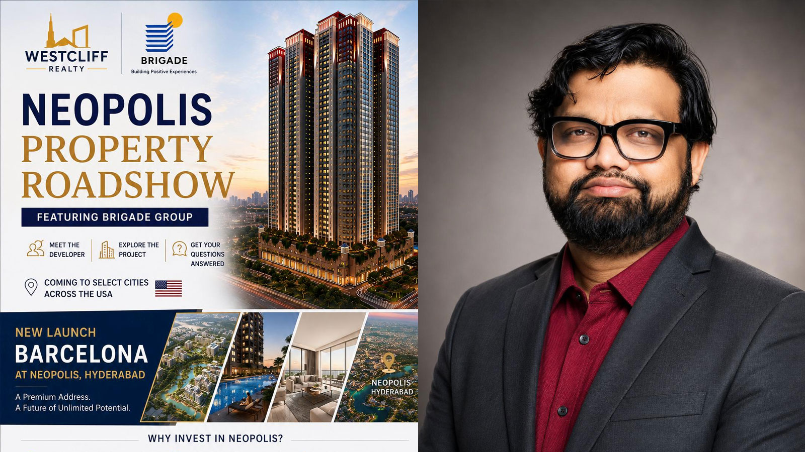 Westcliff Realty Ceo Santosh Gantaram On Brigade Barcelona And The Usa Property Showcase 