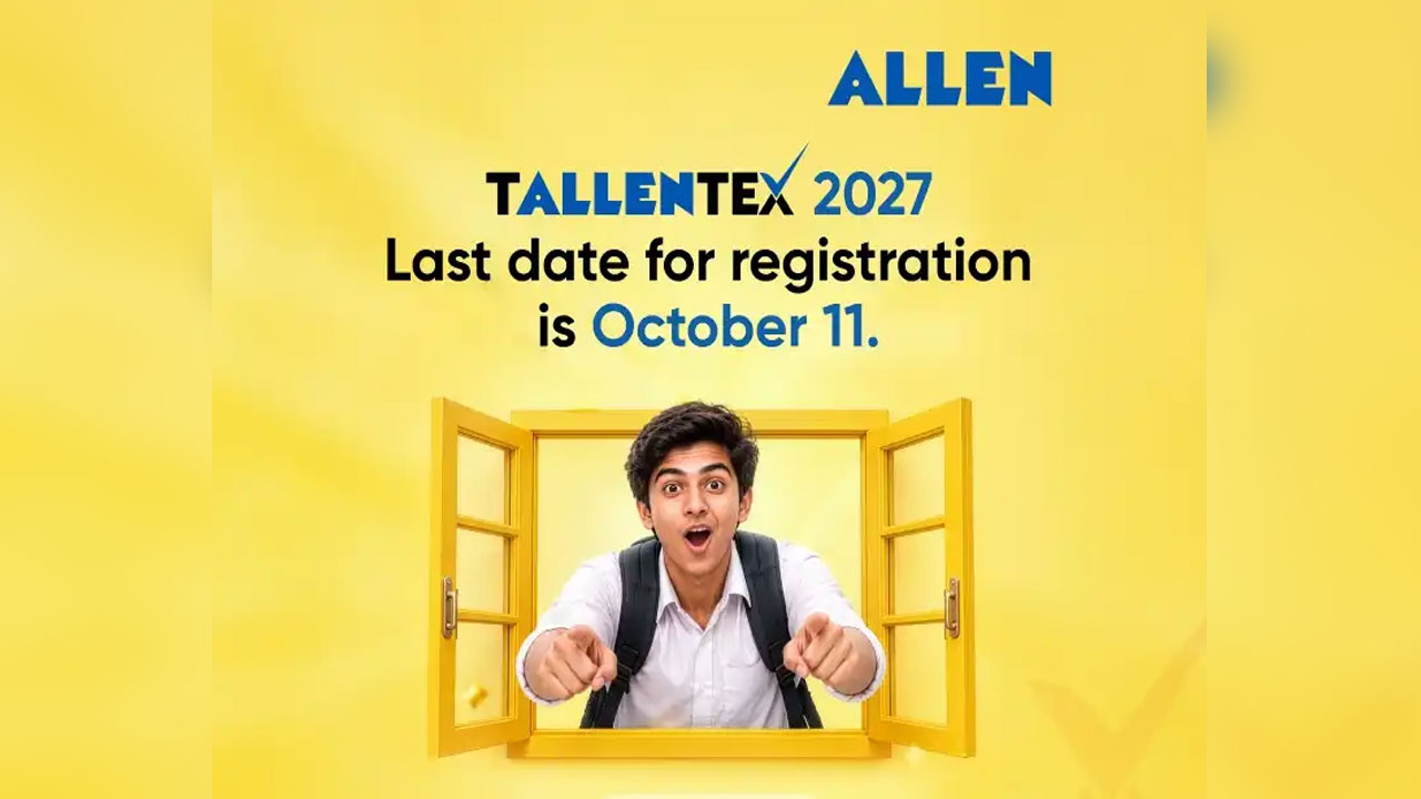 Allen Career Institute Announces Tallentex 2027 Registrations Open With %e2%82%b92 5 Crore In Cash Prizes And Scholarships 