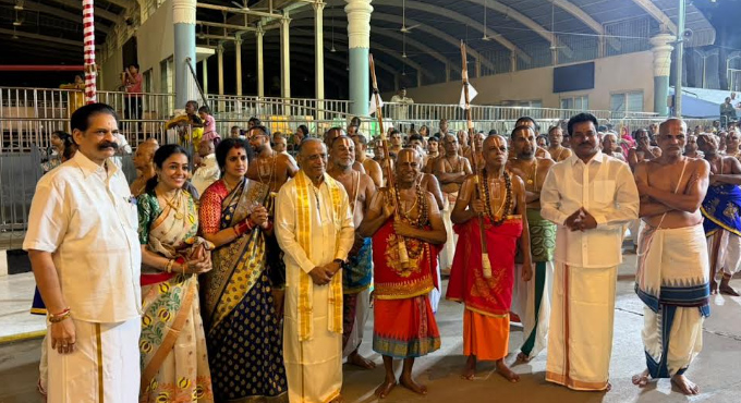 Nandamuri Family Joins Artists in Traditional Kolatam During Garuda Seva at Tirumala Nandamuri Family Joins Artists In Traditional Kolatam During Garuda Seva At Tirumala
