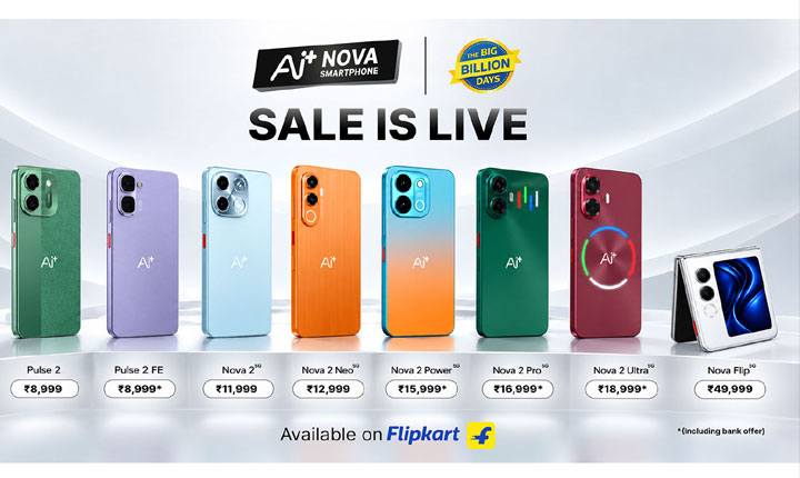 Ai+ Smartphone Announces Festive Pricing for Nova and Pulse Series on Flipkart’s Big Billion Days 2026 Ai Smartphone Announces Festive Pricing For Nova And Pulse Series On Flipkarts Big Billion Days 2026