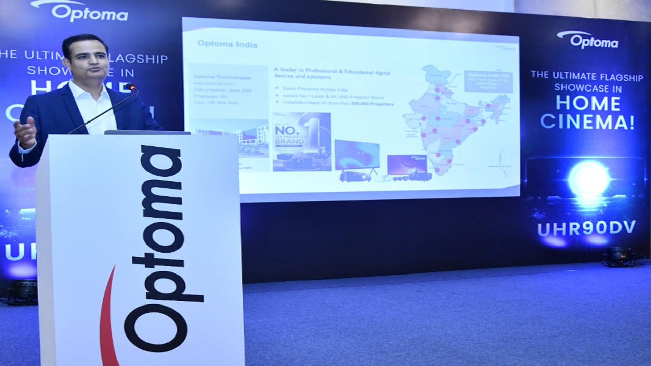 Optoma India Showcases Flagship Uhr90dv 4k Projector And N Series Displays In Hyderabad 
