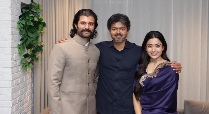 Vijay Deverakonda and Rashmika Mandanna Meet Tamil Nadu CM Thalapathy Vijay Vijay Deverakonda And Rashmika Mandanna Meet Tamil Nadu Cm Thalapathy Vijay